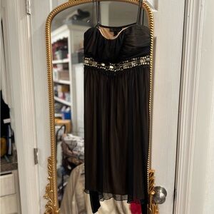 City Triangles Elegant Black and Gold Dress